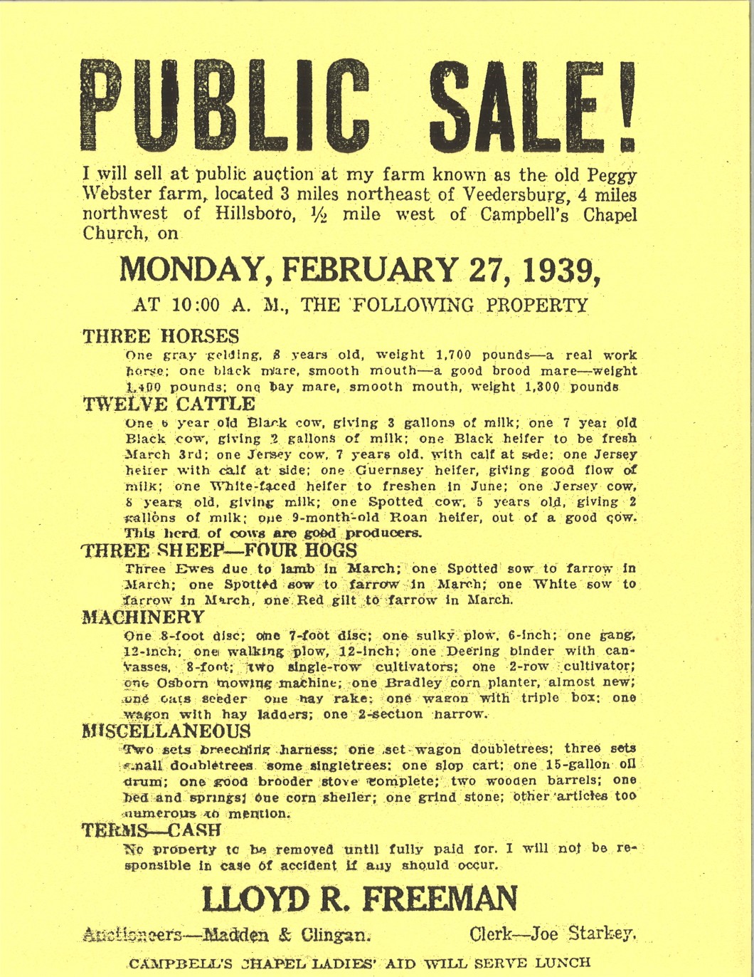 Greg Clingan Auctions Covington Indiana Auctions & Real Estate