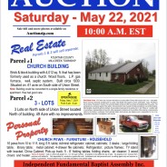 Public Auction May 22, 2021 at 10:00 am