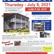 Public Auction – Thursday – July 8, 2021 @ 6:00 P.M. EST