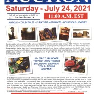 Public Auction – Saturday – July 24, 2021@ 11:00 am EST