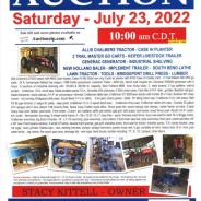 PUBLIC AUCTION – Saturday – July 23, 2022