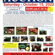 PUBLIC AUCTION:  Saturday – October 15, 2022