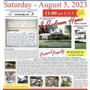 PUBLIC AUCTION Saturday – August 3, 2023