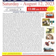 ESTATE AUCTION Saturday – August 12, 2023