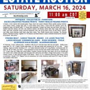 Estate Auction – Saturday, March 16, 2024