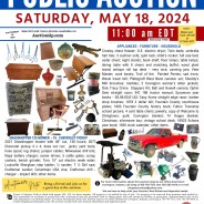 PUBLIC AUCTION Saturday, May 18, 2024
