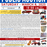 PUBLIC AUCTION Saturday, March 8, 2025