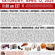 PUBLIC AUCTION Saturday, April 12, 2025
