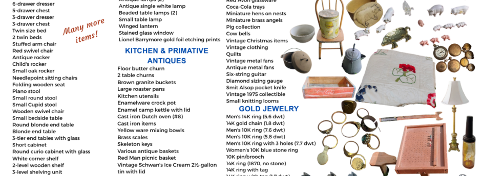 Public Auction Saturday, Sept. 12, 2026 – 11:00AM – Cayuga, IN