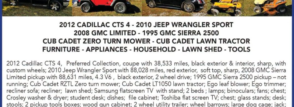 Ames Estate Auction – October 10, 2026 – Crawfordsville, Indiana