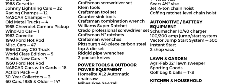 Durene Hallett Auction – Sunday, October 4, 2026 – Catlin, Illinois