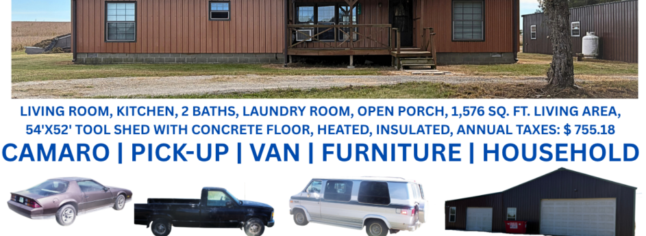 Starkey Estate Auction – Saturday, October 31, 2026 – 11:00 am – Veedersburg, Indiana